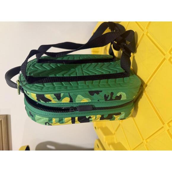 Crocs Green Camouflage Dinosaur Pattern Mini Backpack / Lunchbox - Picture 2 of 4